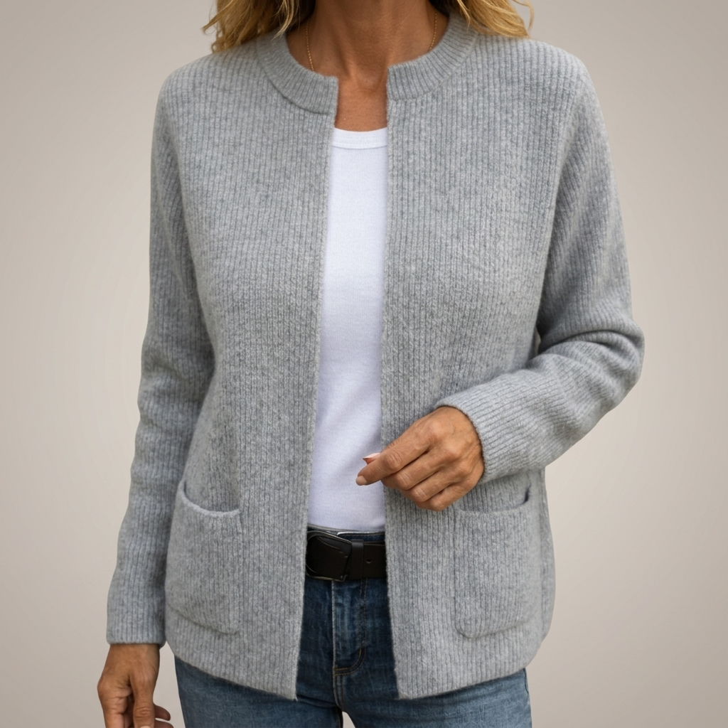 Avenelle - Afslappet strikket cardigan med lommer