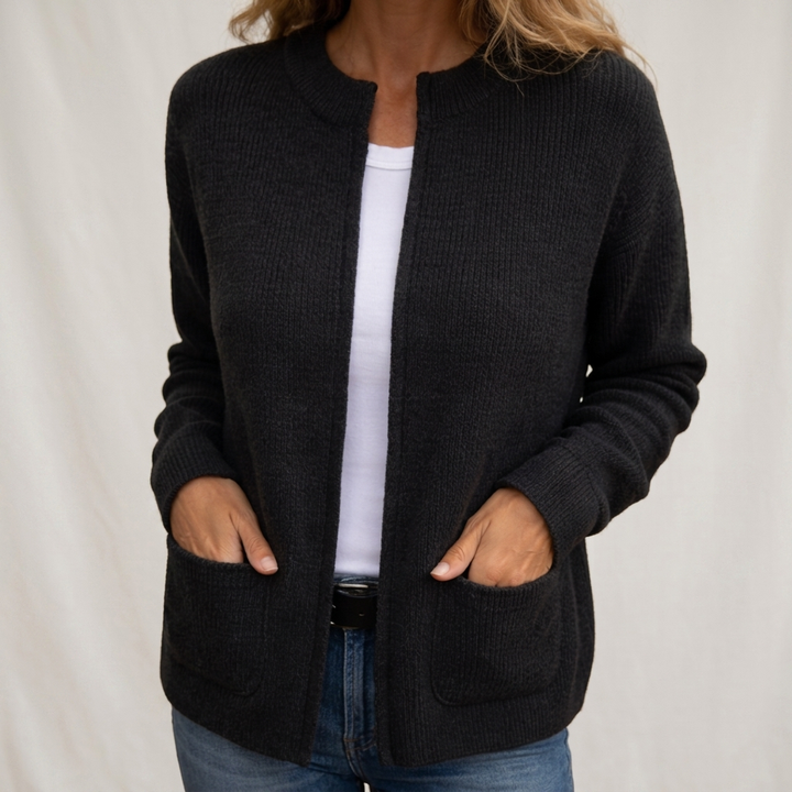 Avenelle - Afslappet strikket cardigan med lommer