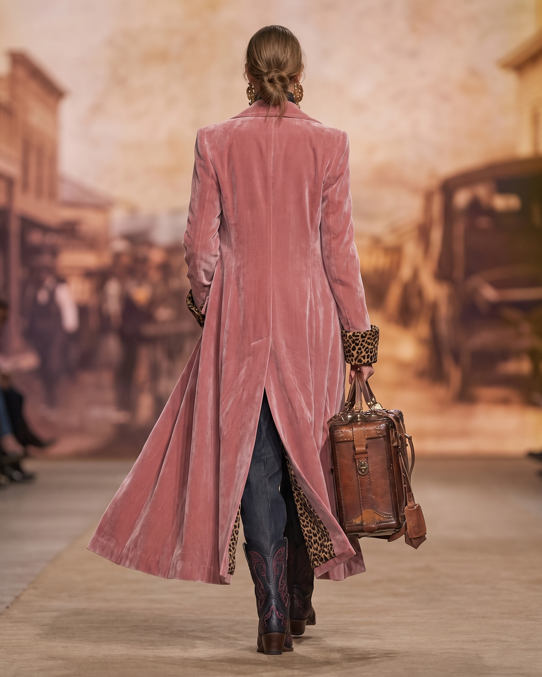 Aina - Lang jakke med bælte