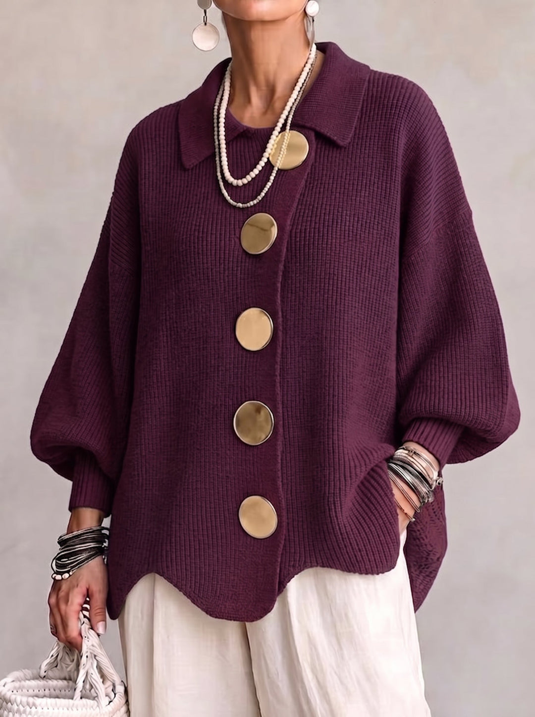 Kaelinae - Kraftig oversize cardigan