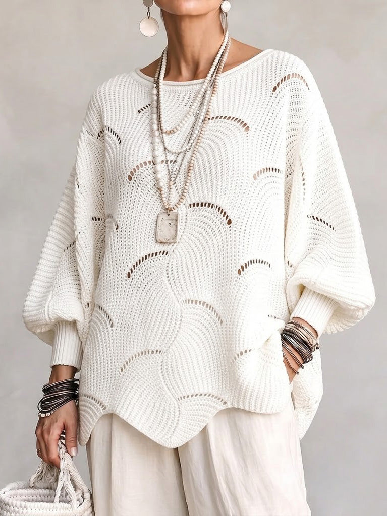 Coravina - Struktureret åbenstrikket pullover