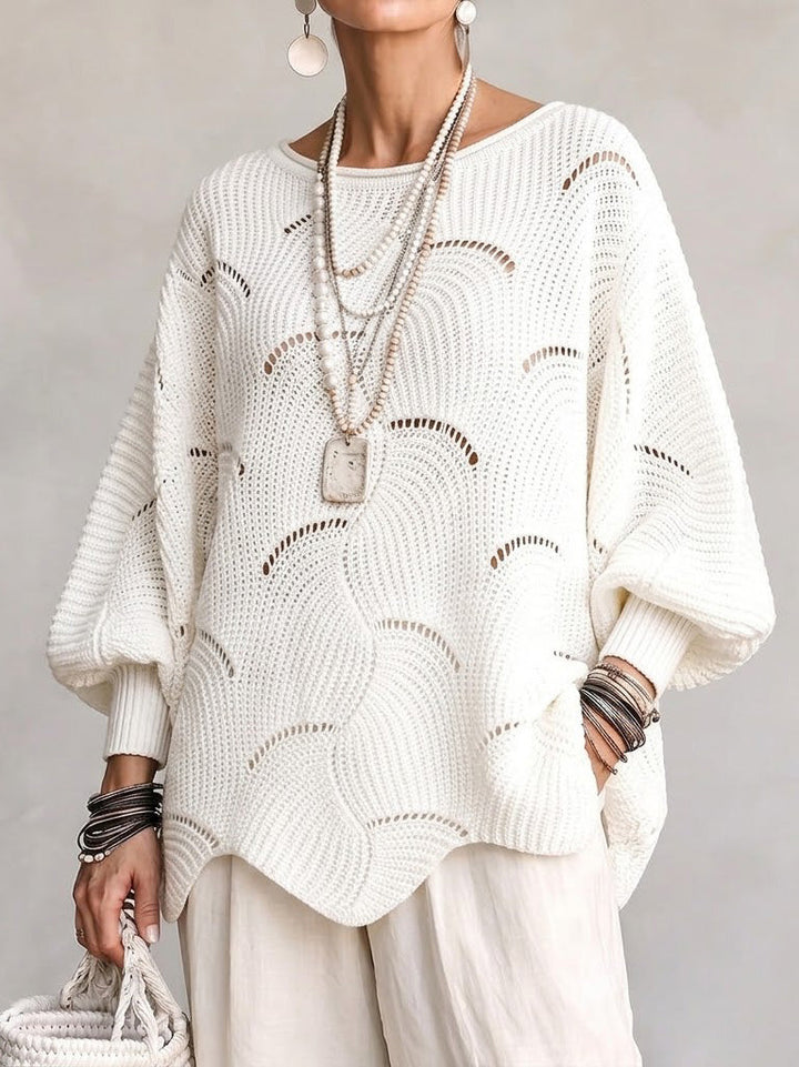 Coravina - Struktureret åbenstrikket pullover