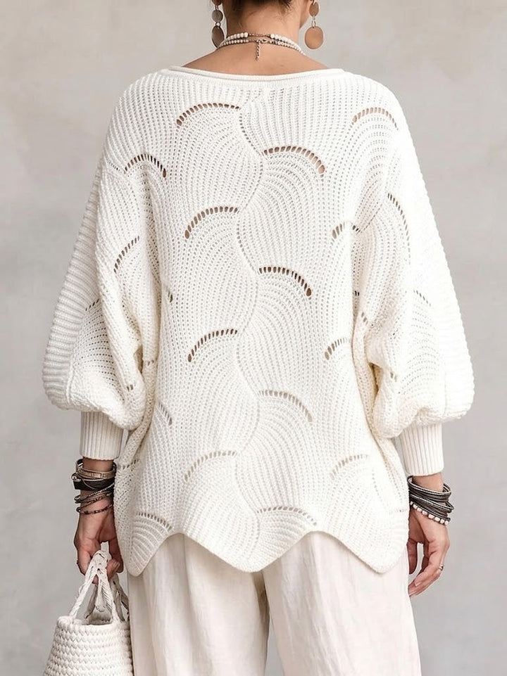 Coravina - Struktureret åbenstrikket pullover