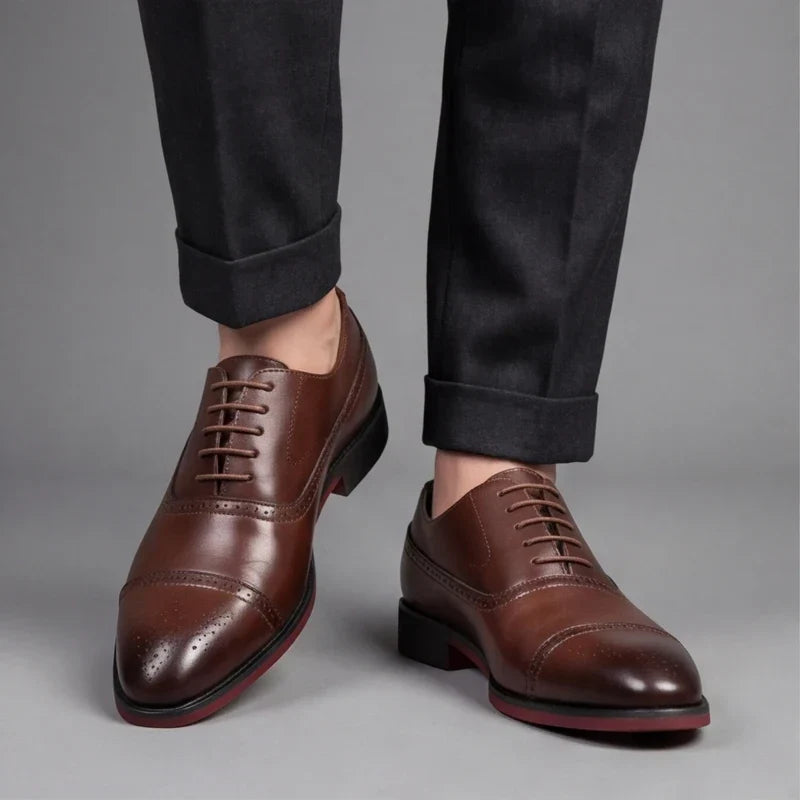 Arvid - Eksklusive Oxford-sko med cap-toe