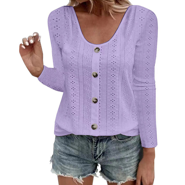 Aelwen - Rundhalset bluse med blød finish