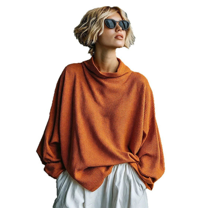 Aella - Tekstureret oversize højhalset top