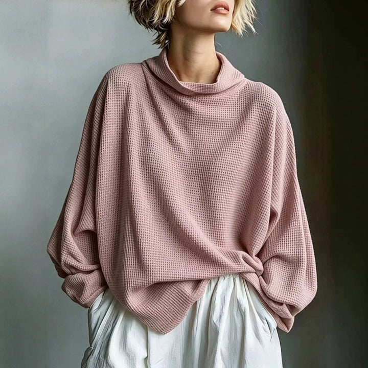 Aella - Tekstureret oversize højhalset top