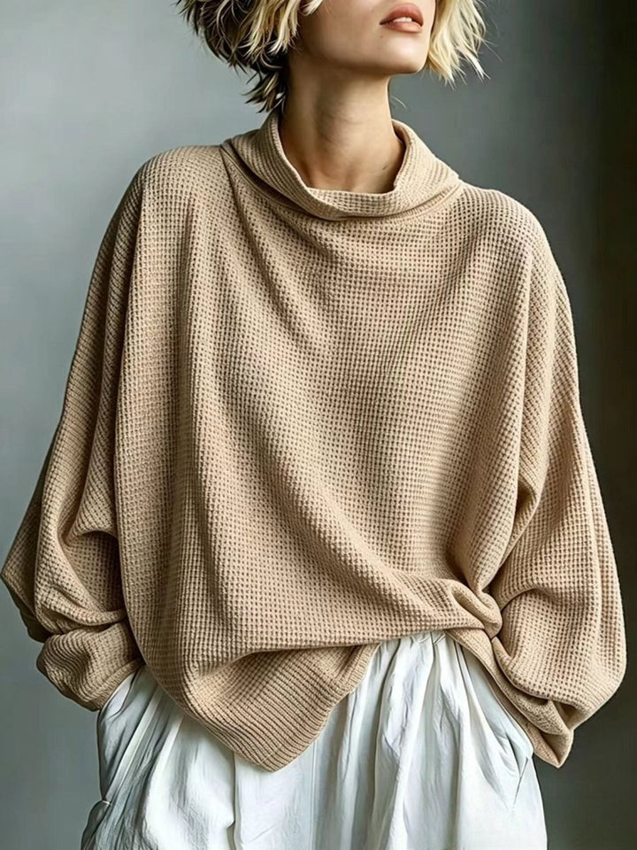 Aella - Tekstureret oversize højhalset top