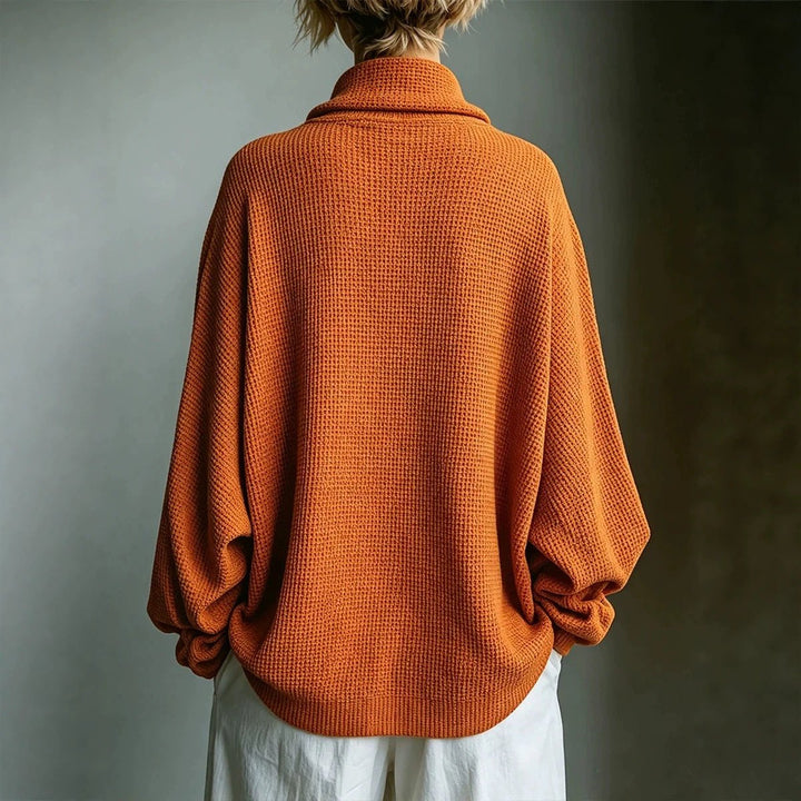 Aella - Tekstureret oversize højhalset top